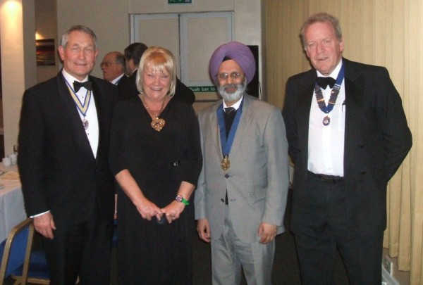 he Lord Mayor Of Leeds, Councillor Ann Castle with (left to right) Mr. Graham Castle (Lord Mayor's husband and Consort), Jaswinder S. Shergill J.P. - President of the Leeds Association of Engineers and Dr. Richard Johnson - President of The Welding Institute (Leeds Branch)